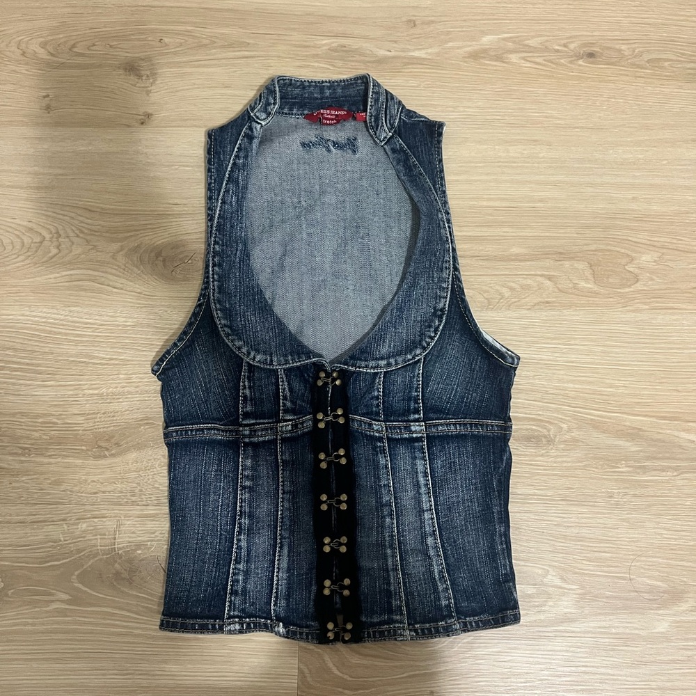 Y2k Guess denim corset top
